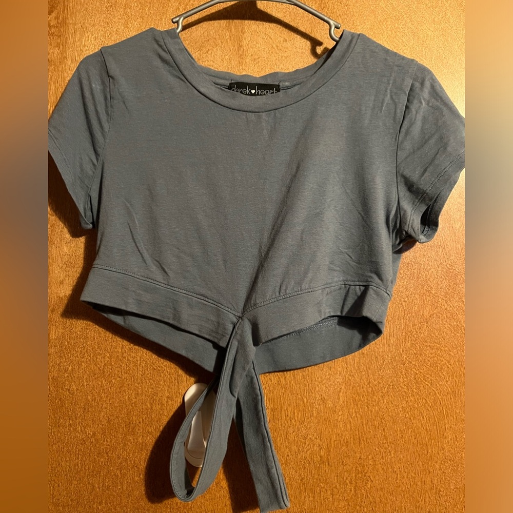 Blue crop top